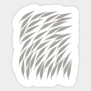 Grey Leaf Pattern Sticker